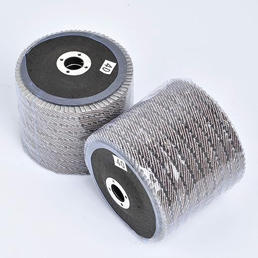4 Inch Flap Discs, Akamino 20 PCS 40 60 80 120 Grit Assorted Sanding Pad for Angle Grinder, Compatible with Dewalt Makita