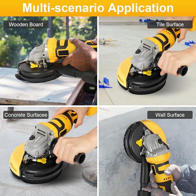 2 in 1 Dust Shroud Dust Extraction Cutting Guard, Universal Surface Grinding Dust Shroud and Cutting Dust Shroud for Angle Grinder, Dust Collector Attachment for Angle Grinder