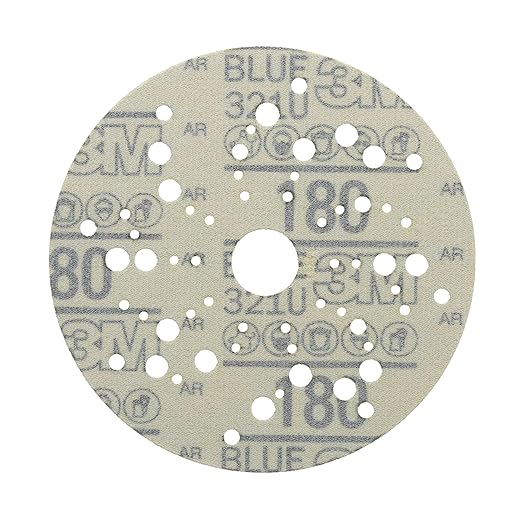 3M Hookit Blue Abrasive Disc 321U Multi-hole, 36161 5 in 180 50 discs per carton