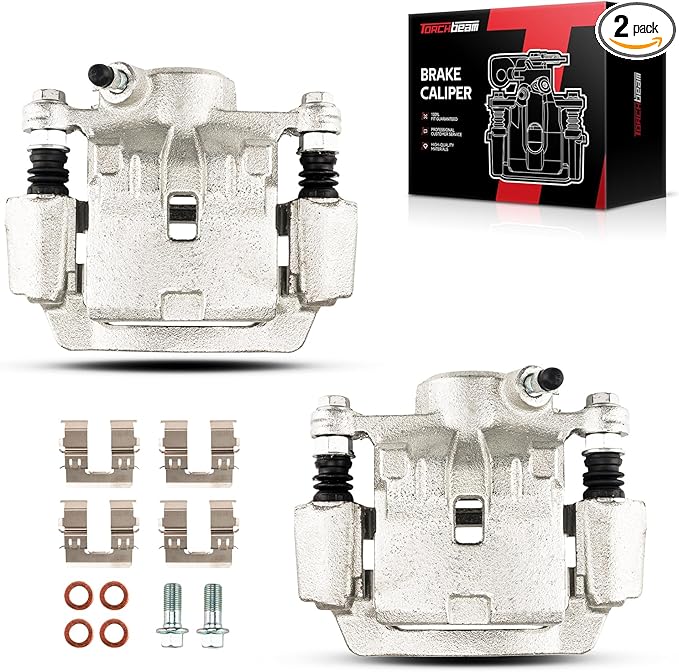 Torchbeam 2PCS Rear Driver and Passenger Side Brake Caliper For Subaru for 2009-2013 Forester, 2015-2021 WRX, 2008-2011 Impreza 2.5L, 2008-2014 Impreza 2.5TL, Disc Brake Caliper # 19B3425+19B3424