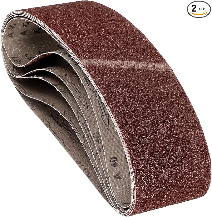 2 Pcs Sanding Belts 6 x 48 Inch 40 Grit Aluminum Oxide Abrasive Sandpaper for Belt Sander Metal Grinding Wood Working Weld Rust Removal