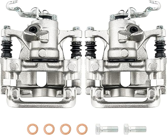 Torchbeam Rear Brake Calipers Set for Volkswagen 2015-2022 Passat, Volkswagen 2016-2021 Golf, Volkswagen 2016-2017 2019 Golf SportWagen, Rear Left and Rear Right Calipers Replace # 19B7273+19B7272