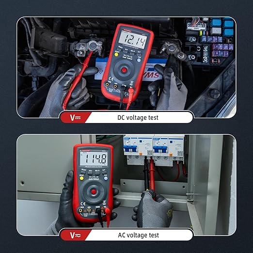 Digital Multimeter 4000 Counts, Auto-Ranging Ohmmeter Voltage Tester, DC/AC Voltmeter, Measures Voltage Current Resistance Diodes Continuity Capacitance with NCV Duty-Cycle Capacitance