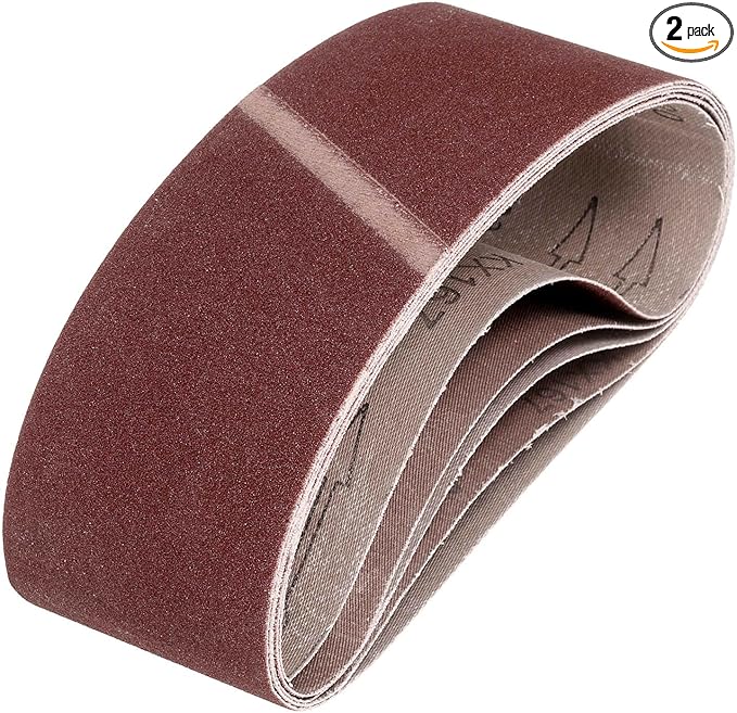 HARFINGTON 2-1/2 x 14 Inch Sanding Belts, 2 Pcs 120 Grits Aluminum Oxide Abrasive Belt Sander File Belt for Woodworking, Metal Polishing, Knife Sharpener