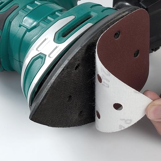 S SATC 60 PCS Mouse Sander Sandpaper 6 Holes Detail Sander Sandpaper Palm Sander Paper Hook and Loop Mouse Sanding Pads Assorted 60/80/100/120/180/240 Grit