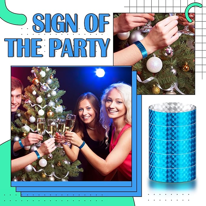 Epakh Paper Wristbands Neon Wrist Bands Waterproof Handbands for Events Lightweight Concert Wristbands Neon Colored Adhesive Wrist Band for Party
