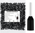 haisstronica 1000PCS Wire Ferrules Connectors,Black AWG20 Wire End Ferrule Terminals,Crimp Pin Cord End Terminals