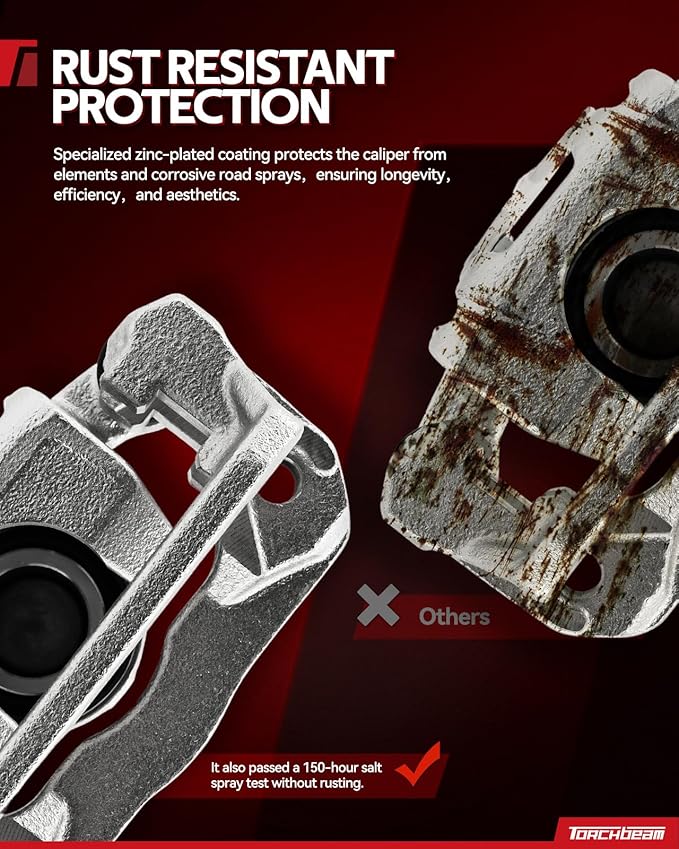 Torchbeam Rear Brake Calipers Set for Subaru Forester 2009-2013, Subaru Impreza 2008-2014, Subaru WRX 2015-2021, Rear Left and Rear Right Calipers Replace # 19B3425+19B3424