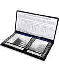 30 Specimens Surface Roughness Comparator Composite Pocket Set Gauge, Ra0.05-12.5mm Microfinish Comparator, Surface Finish Comparator Set for Lathe Machinery Manufacturing Teaching