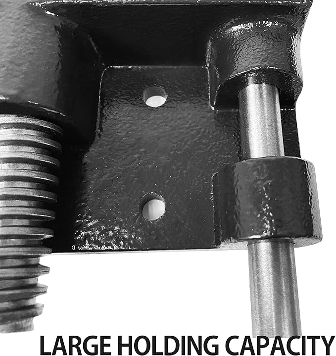 HFS(R) Woodworking Bench Vise, Heavy Duty Front Screw Vise for Workbench Chrome plating Leg Vise Hardware Woodworking (7IN)