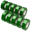 OHLECTRIC Professional Grade Vinyl Electrical Tape (10 Pack) Green - 7 Mil Thick Flame-Retardant, Heat & Weather Resistant 3/4 Inch x 60 Feet | Ideal for Contractors & Electricians