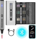AM ARROWMAX Mini Engraving Pen, Cordless Rotary Tool with 36 Bits, Aluminum Case, Bluetooth, APP, Wireless Magnetic Charge, Engraving Tool for Jewelry, Wood, Glass, Carving (SGS Mini)