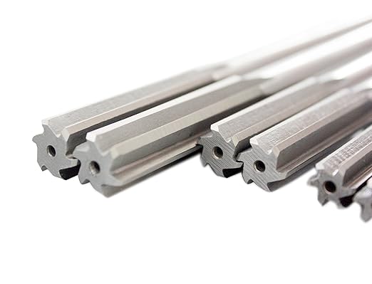 Accusize Industrial Tools 14 Pc Over and Under Size H.S.S. Chucking Reamer Set, 0.1240'' Thru 0.5010'', in Fitted Case, 5500-SX00