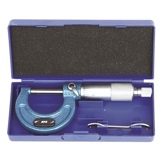 HFS(R) 0-1" Outside Micrometer with 0.0001" Accuracy, Carbide Anvil and Laser-Etched Scale