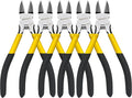 Wire Cutters 5 Pack, 6 inch Flush Cutters, BOOSDEN Spring Loaded Cutting Pliers,Precision Side Cutters,Sharp Diagonal Cutters,Small Wire Snips for Crafting