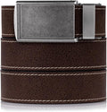 SlideBelts Full Grain Leather Belt with Contrast Stitching - Custom Fit for Adult Men, Golfers