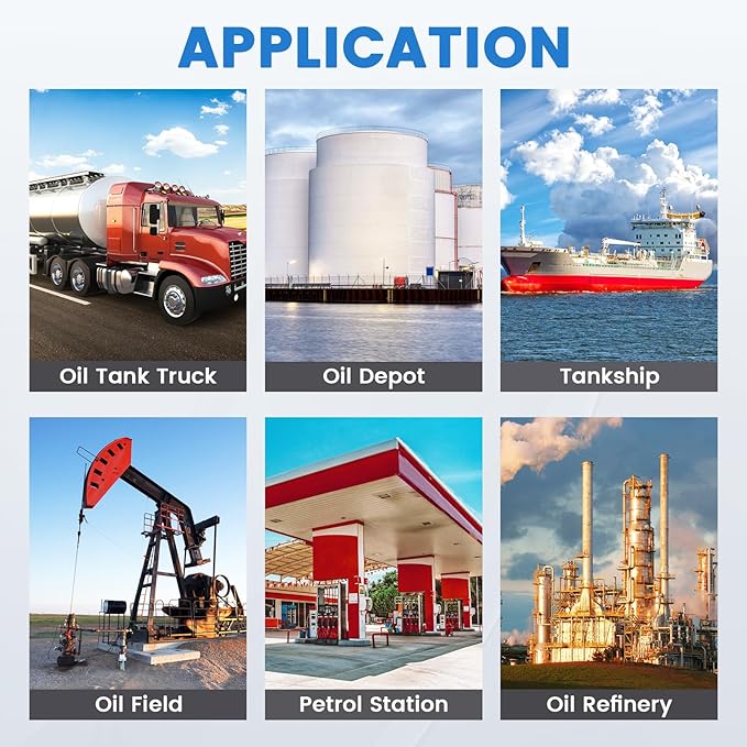 YJINGRUI 33ft/10m Oil Tank Gauging Tapes, Explosion Proof, Stainless Steel Oil Gauging Tape with 350g Brass Plumb Bob, Bent-Handle