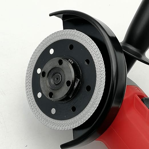 DT-DIATOOL Diamond Tile Blade 5 Inch Diamond Turbo X Mesh Rim Segement Circular Saw Blade for Procelain Ceramic Stoneware Marble Granite Fits 5/8"-7/8" Arbor
