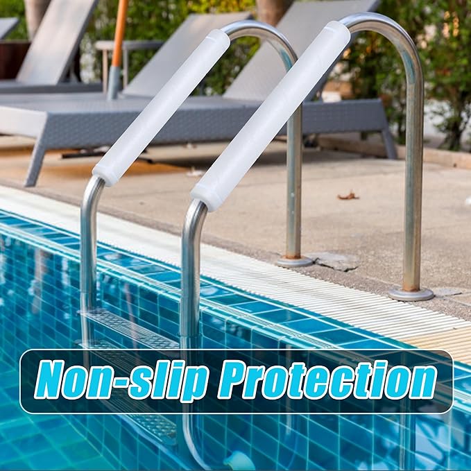 4 Pack Pipe Insulation Foam Tube, 15.74 Inch White Pool Noodles Foam Snake Pipe Wrap Protection Multi-Purpose Soft Foams Tubing for Winter Water Pipes and Outdoor Indoor Swimming Pool Handle