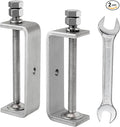 120MM 304 Heavy Duty Stainless Steel C Clamps Tiger Clamp Woodworking Clamp,Features Stable Wide Jaws and Protective Pads (2 Pcs)