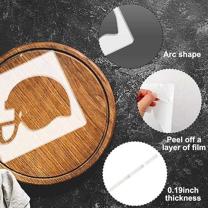 Helmet Router Templates, Clear Acrylic Templates for Woodworking, Thick Router Inlay Templates, Woodworking Router Guide Tool for DIY Craft