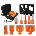 Diamond Core Drill Bit Kit BGTEC Diamond Hole Saw Tile Cutter,5/8"-11 Thread 7pcs 6/8/10/25/35/50/65mm Drill Bits+1pc 10mm Finger Bit+1pc 2" Chamfer Bit+Hex