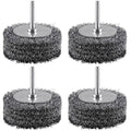 Rocaris 4 Pack Wire Brush for Drill Set,3 Inch Wire Wheel for Drill Attachments,Heavy Duty Wire Wheel Removal Paint Rust & Corrosion, 0.0118" Carbon Steel Wire, 1/4in Shank, 20000RPM