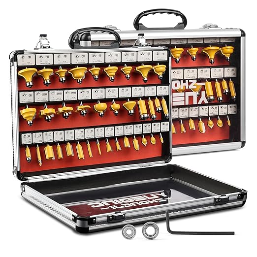 Router Bit Set of 35 Pieces Router bits 1/4 Inch Shank 35pcs Expert Router Bit Kit C3 Alloy Blade Router bits for Precision Carving and Versatile Applications
