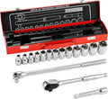 MAXPOWER 1/2" Drive Socket Wrench Set, 16-Piece, Including 13-Piece SAE Sockets, 1/2" Drive Breaker Bar, 1/2" Ratchet Wrench and Extension Bar