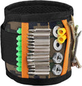 vidsel Magnetic Tool Holder Belt & Wrist-Band (15 N38 Magnets), Adjustable Work Gadget for Electricians/DIY/HVAC, Screws, Nails, Drill Bits Organizer, Birthday Gift for Men, Dad, Husband, Camouflage