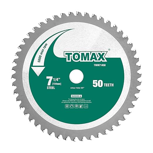 7-1/4-Inch 50 Tooth Industrial Level Steel and Ferrous Metal Saw Blade with 5/8-Inch Arbor