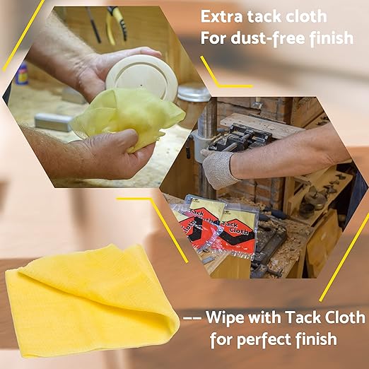 Black and Decker Mouse Sander Pads 220 Grit 50 Pack, Mouse Sander Sandpaper, 12 Hole Hook and Loop Sanding Pads, Detail Palm Sand Paper Set with Tack Cloth by S&F STEAD & FAST