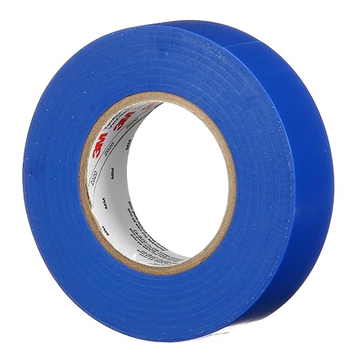 3M Temflex Multi-Purpose Vinyl Electrical Tape 165, Blue, 3/4 in x 60 ft (19 mm x 18 m), 10 Roll Pack
