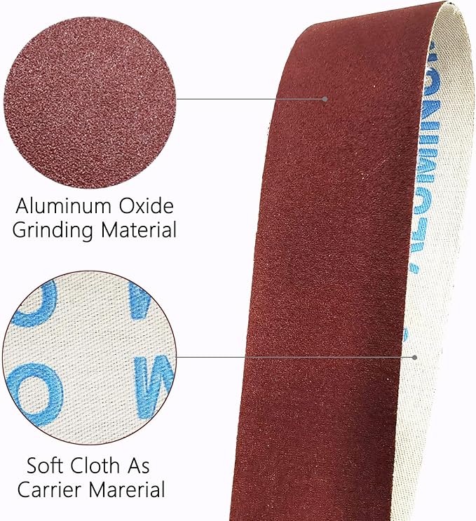 40 Pcs 1-1/2 x 29 Inch Sanding Belts,8 Pcs Each of 60/120/240/400/600 Grits Soft Cloth Sanding Belt for Pipe Sander,740 x 40 mm Sanding Belts for Pipe or Tube Polishing Sanding.