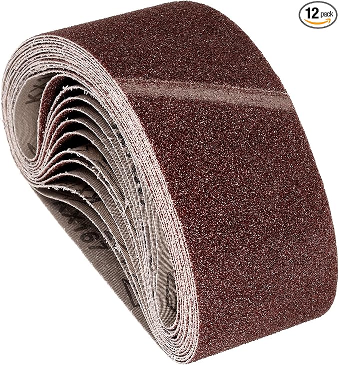 12 Pcs Sanding Belts 3 x 18 Inch 40 Grit Aluminum Oxide Abrasive Sandpaper for Belt Sander Metal Grinding Wood Working Weld Rust Removal