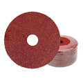 Aluminum Oxide Resin Fiber Sanding and Grinding Discs, 4.5” x 7/8”, 36 Grit - 25 Pack
