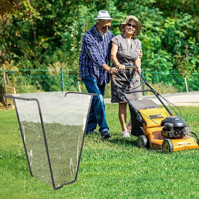 2PCS Outdoor Trash Bag Holder Stand Metal Garbage Bag Holder for Yard Work Frame Holds 30-45 Gallons Trash Bags Portable Leaf Bag Holder for Leaves Camping Lawn Party Weeding Yard Gardening（2pcs）