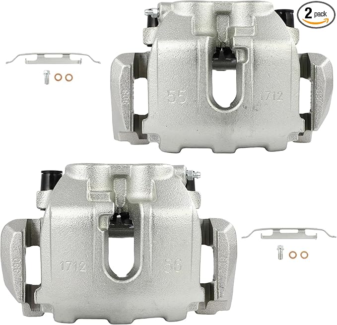 cciyu Front Left & Right Brake Calipers Assembly w/Bracket 19B3257 19B3256 For Mercedes-Benz For E350/For E500/For E550/For ML320/For ML350/For ML450/For ML500/For R320/For R350/For R500