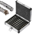 6in Concrete Drill Bit Set - Cross-Type Double Thread Carbide Bits for Brick, Stone, Hammer Drill