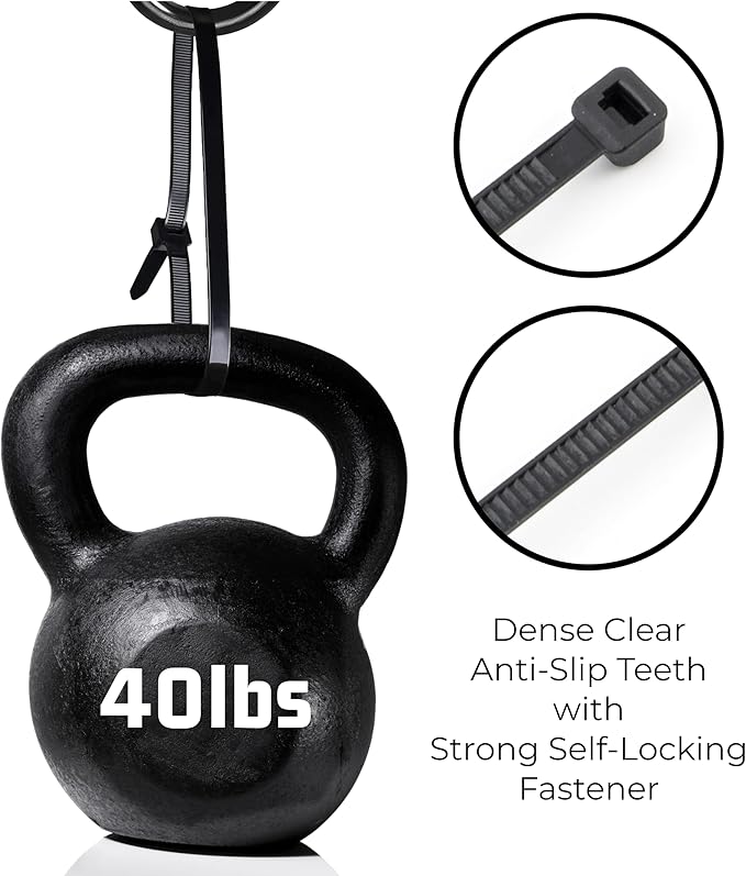 Bolt Dropper 12-Inch Black Zip Ties - 1000-Pack Heavy Duty Wire and Cable Ties - Durable Self-Locking Nylon with 40 lbs Tensile Strength - UV and Temperature Resistant for Indoor and Outdoor Use