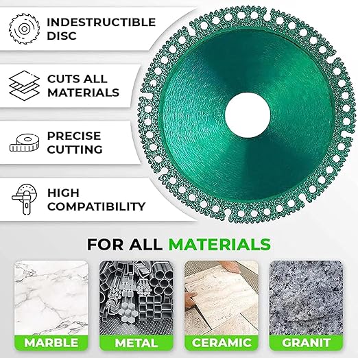 Indestructible Disc 2.0 - Cut Everything in Seconds (5) - Diamond Grit 60# - Compatible with Angle Grinder