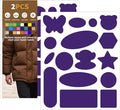 Azobur Down Jacket Repair Patches-Waterproof, Self-Adhesive,Nylon Fabric Patches for Puffy Jackets, Rain and Snow Gear, Tents, Sleeping Bag and More(Dark Purple，2pcs)