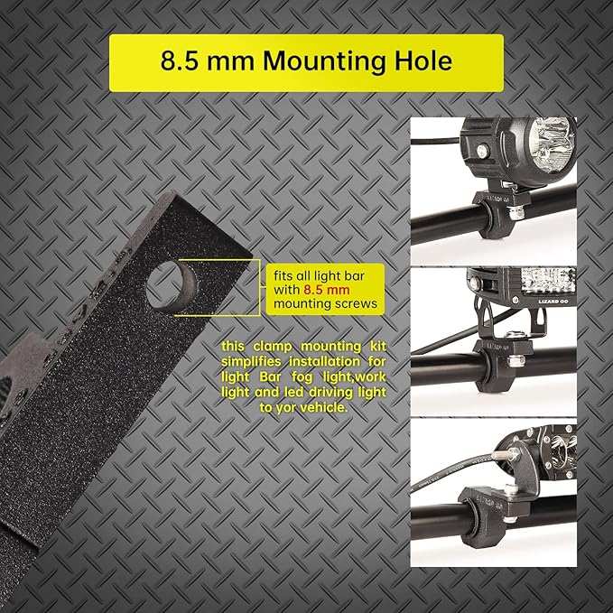 Bar Clamps - 4Pack,Horizontal Roll Cage Clamp 0.75 inch,0.875 inch,1.0 inch,Roll Bar Clamp for Bar Diameter 3/4" to 1.0" Mounting Bracket (0.75~1.0" Clamps)