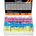 300PCS Heat Shrink Wire Connectors, 22-10 AWG Waterproof Electrical Wire Terminals Kit, Marine Grade Heat Shrink Butt Connectors Insulated Ring Fork Spade Butt Splices for Automotive Boat Truck