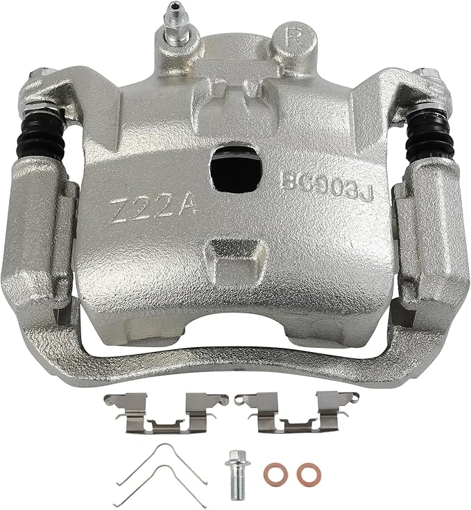 cciyu Front Right Brake Caliper Assembly w/Bracket 19B6861 2012-2015 For Nissan For March,2015-2017 For Nissan For Micra,2012-2019 For Nissan For Versa,2014-2019 For Nissan For Versa Note