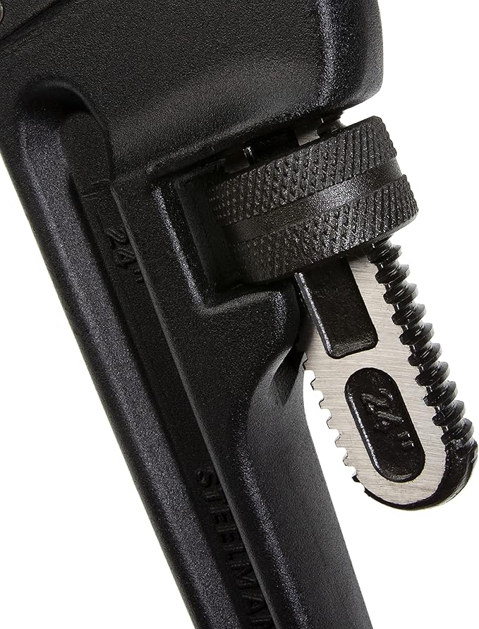 Steelman 60875 24-Inch Heavy-Duty Cast Aluminum Straight Handle Pipe Wrench