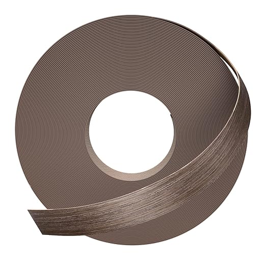 GSCIT Club Walnut Edge Banding, 1 inch x 250ft roll of Veneer Plywood Edge Banding Preglued Flexible, Wood Tape Banding for Cabinet Repair