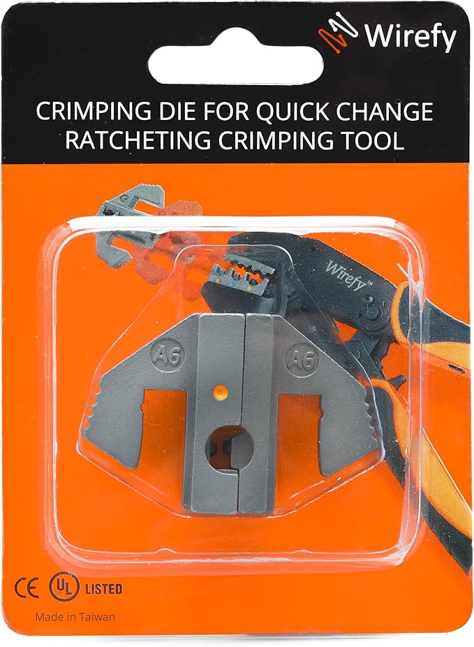Wirefy Crimping Die for Insulated Flag Connectors - 12-10 AWG