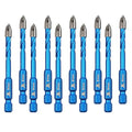 Masonry Drill Bit BRSCHNITT 10pcs Carbide Tips Concrete Drill Bit Set for Pots Bottles Ceramic Tile Glass Brick Ceramic Hex Shank
