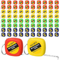 Macarrie 80 Pcs Small Tape Measure Keychains 3 ft/ 1 m Mini Retractable Measuring Tape Bulk with Slide Lock Construction Party Favors for School Prize Bag Filler DIY Projects Office Home Use, 4 Colors